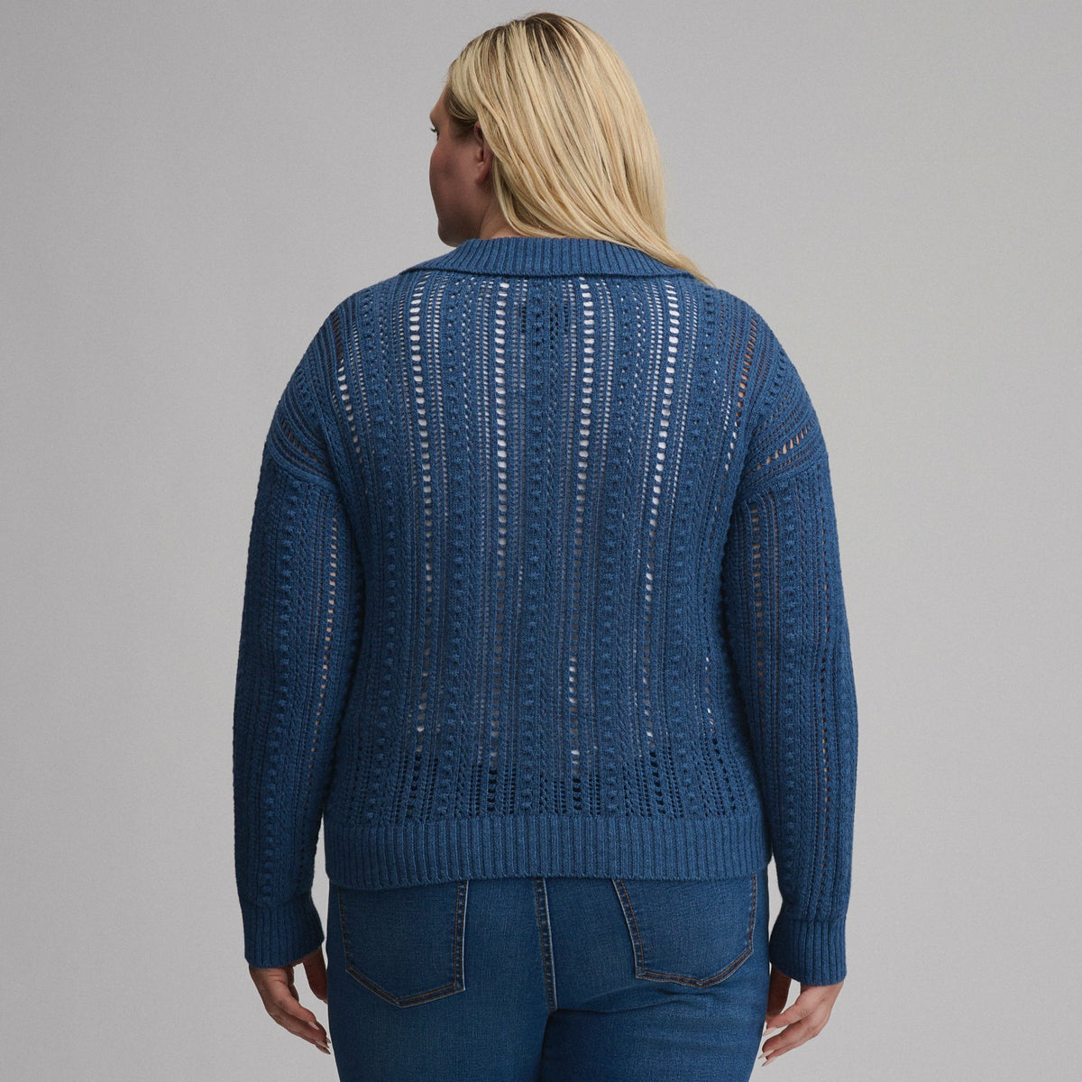Women's Long-Sleeve Slub Johnny Collar Sweater | Eddie Bauer