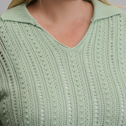 Women's Long-Sleeve Slub Johnny Collar Sweater | Eddie Bauer