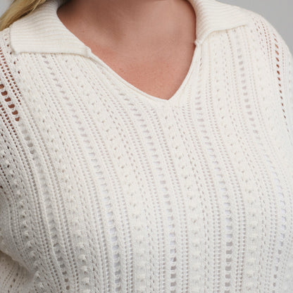 Women's Long-Sleeve Slub Johnny Collar Sweater | Eddie Bauer