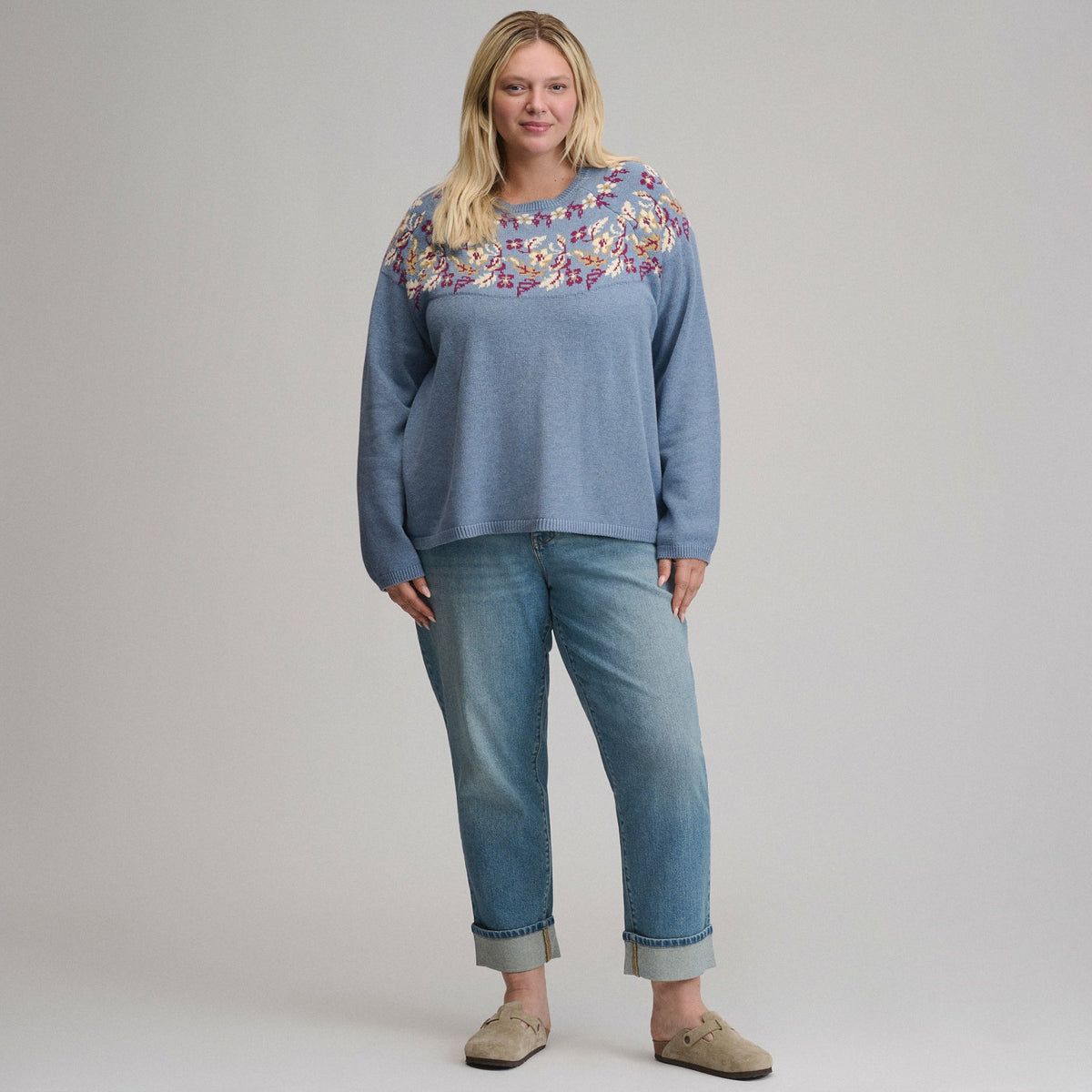Women's Placed Intarsia Sweater | Eddie Bauer