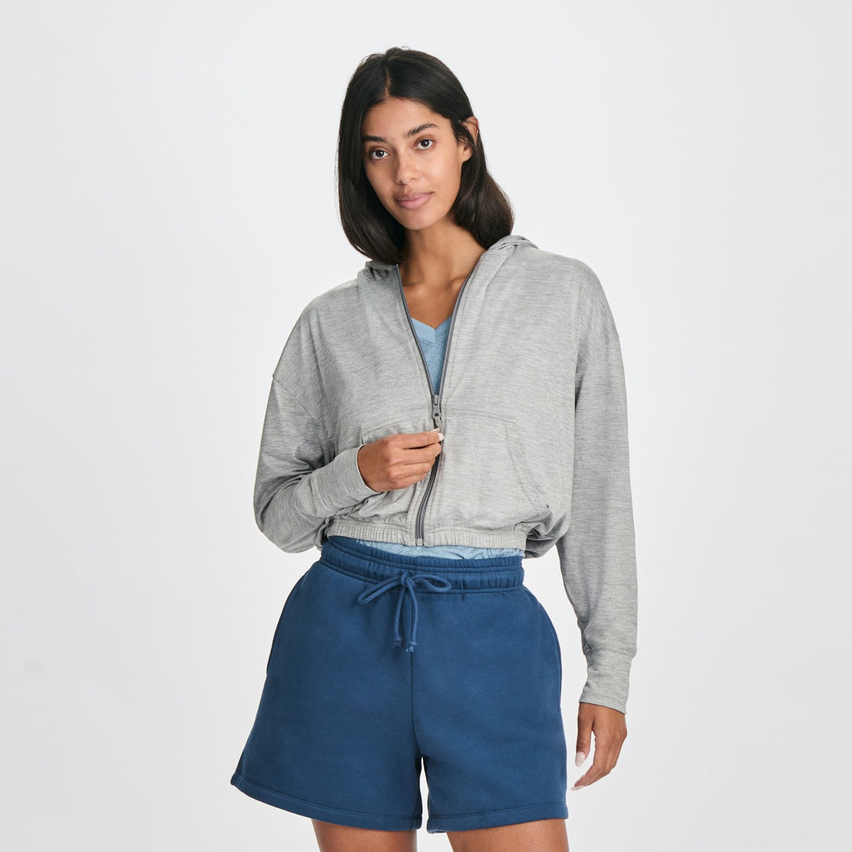 Women's Sightseer Knit Full-Zip Cropped Hoo | Eddie Bauer