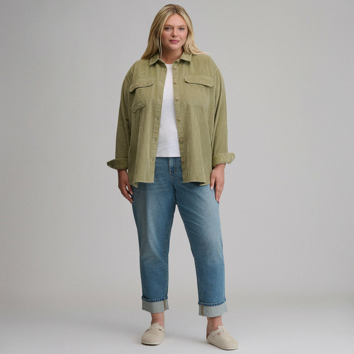 Women's Canyons Corduroy Boyfriend Overshirt | Eddie Bauer