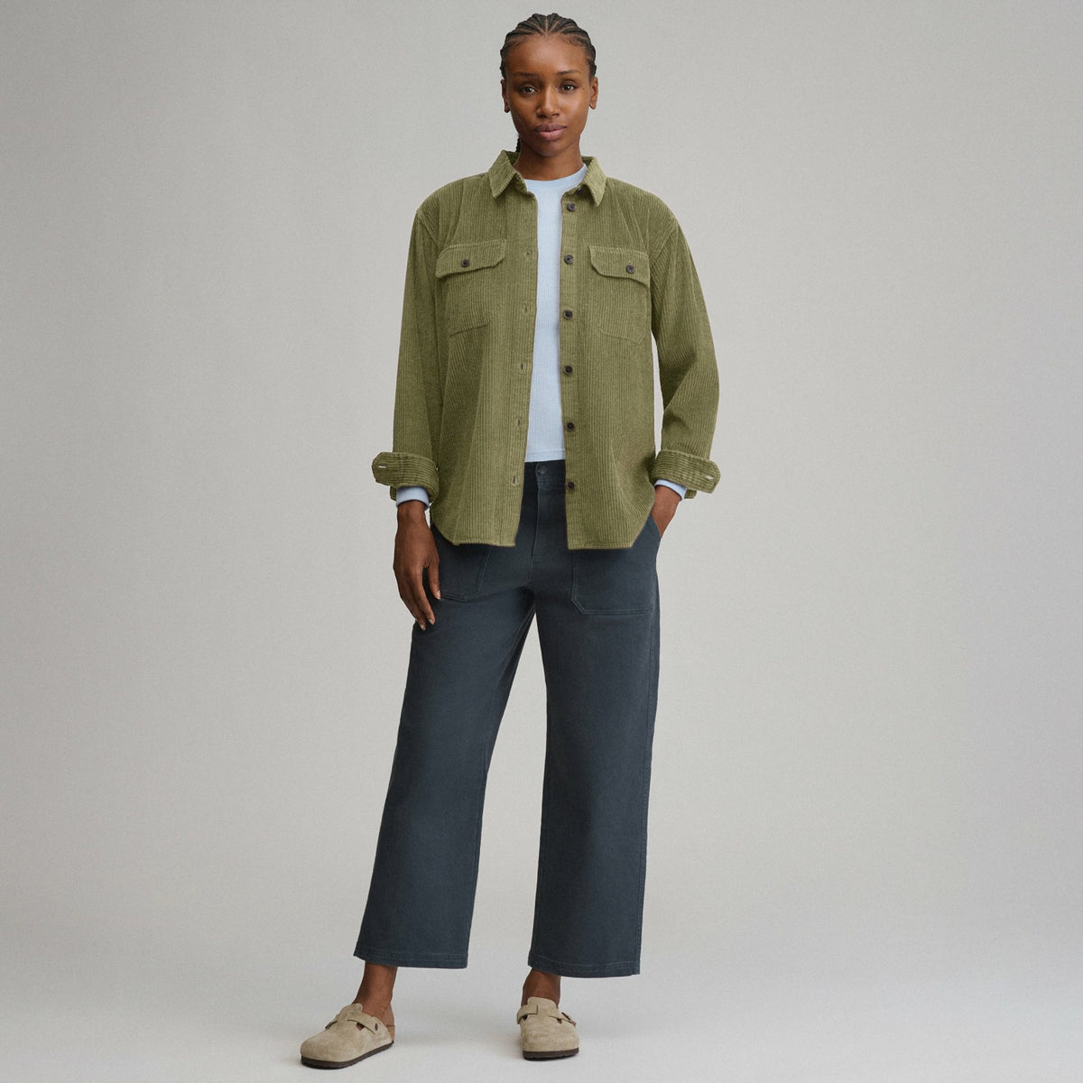 Women's Canyons Corduroy Boyfriend Overshirt | Eddie Bauer