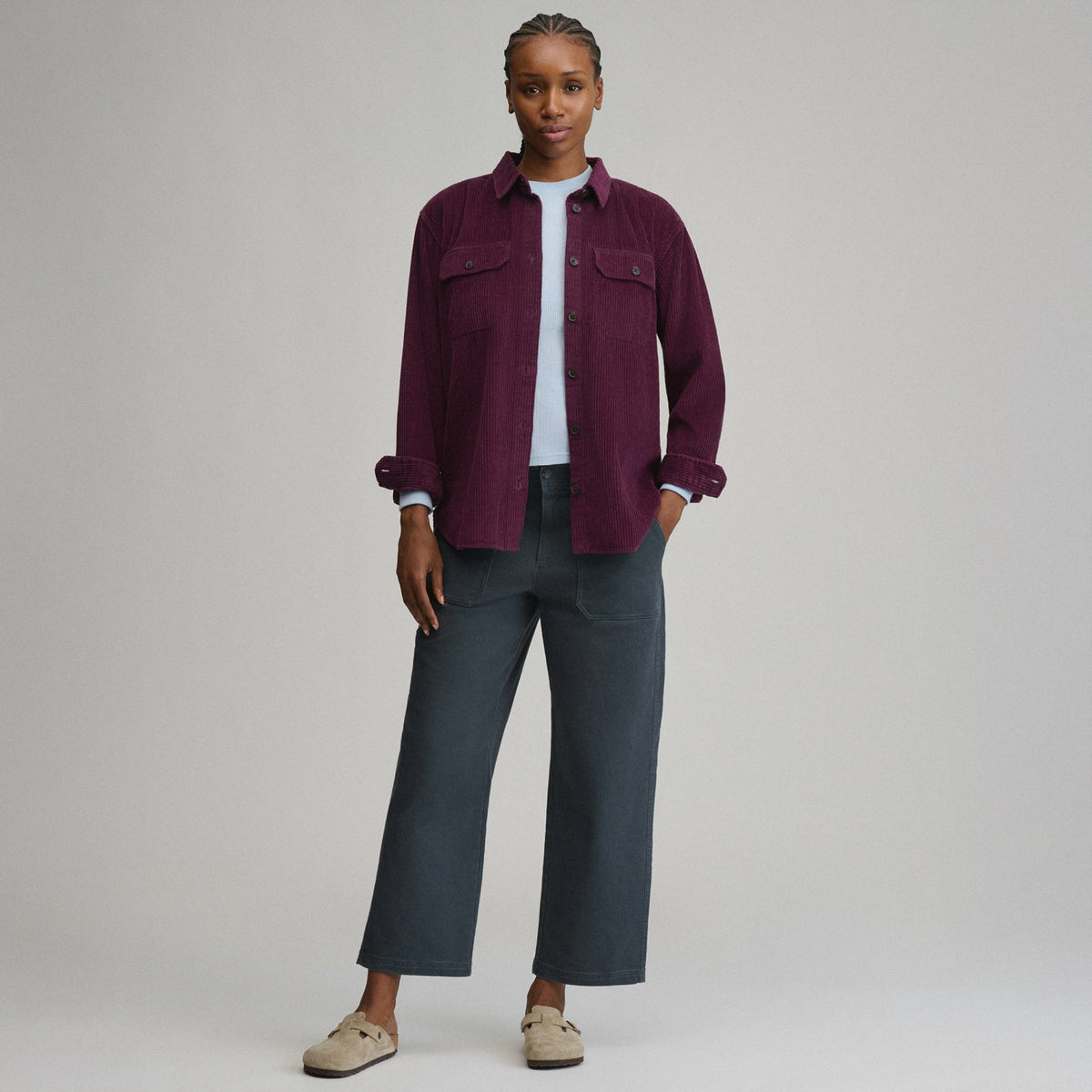 Women's Canyons Corduroy Boyfriend Overshirt | Eddie Bauer