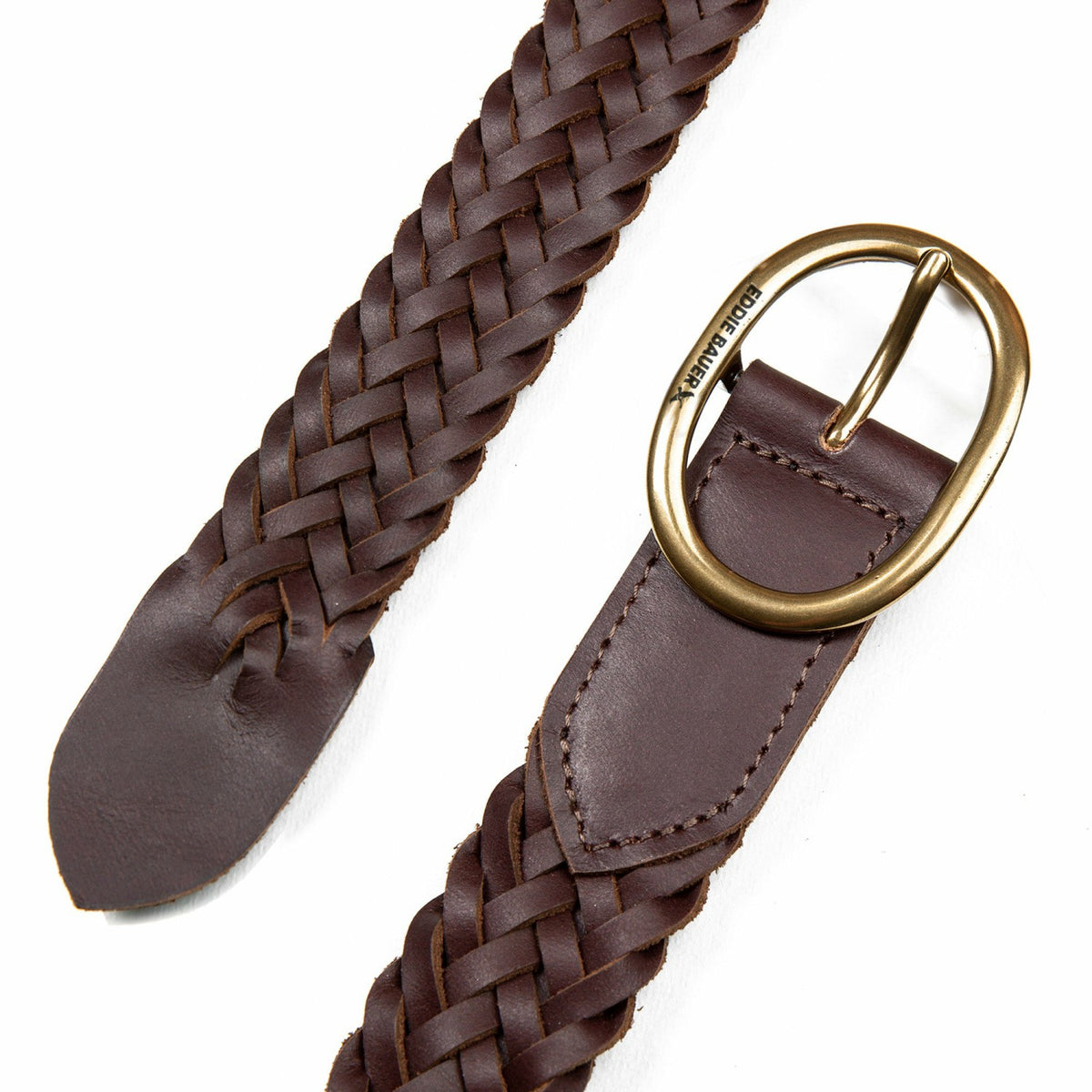 Women's Center Bar Woven Leather Belt | Eddie Bauer