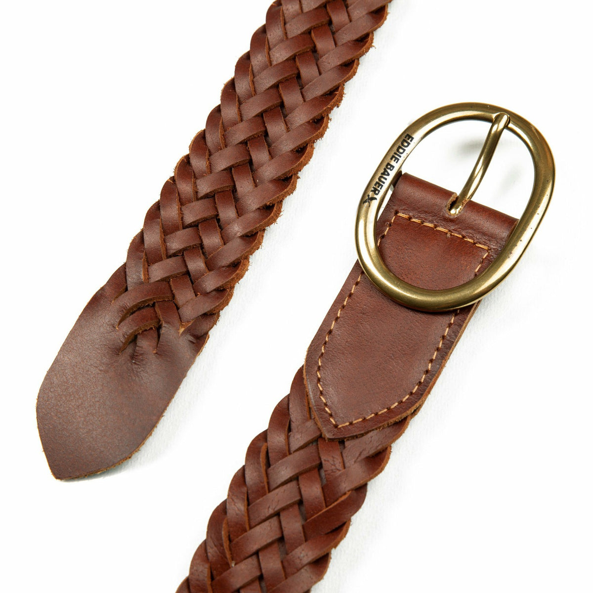 Women's Center Bar Woven Leather Belt | Eddie Bauer