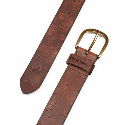 Women's Floral Tooled Leather Belt | Eddie Bauer