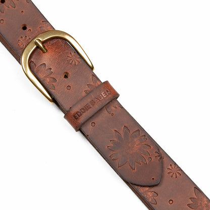 Women's Floral Tooled Leather Belt | Eddie Bauer