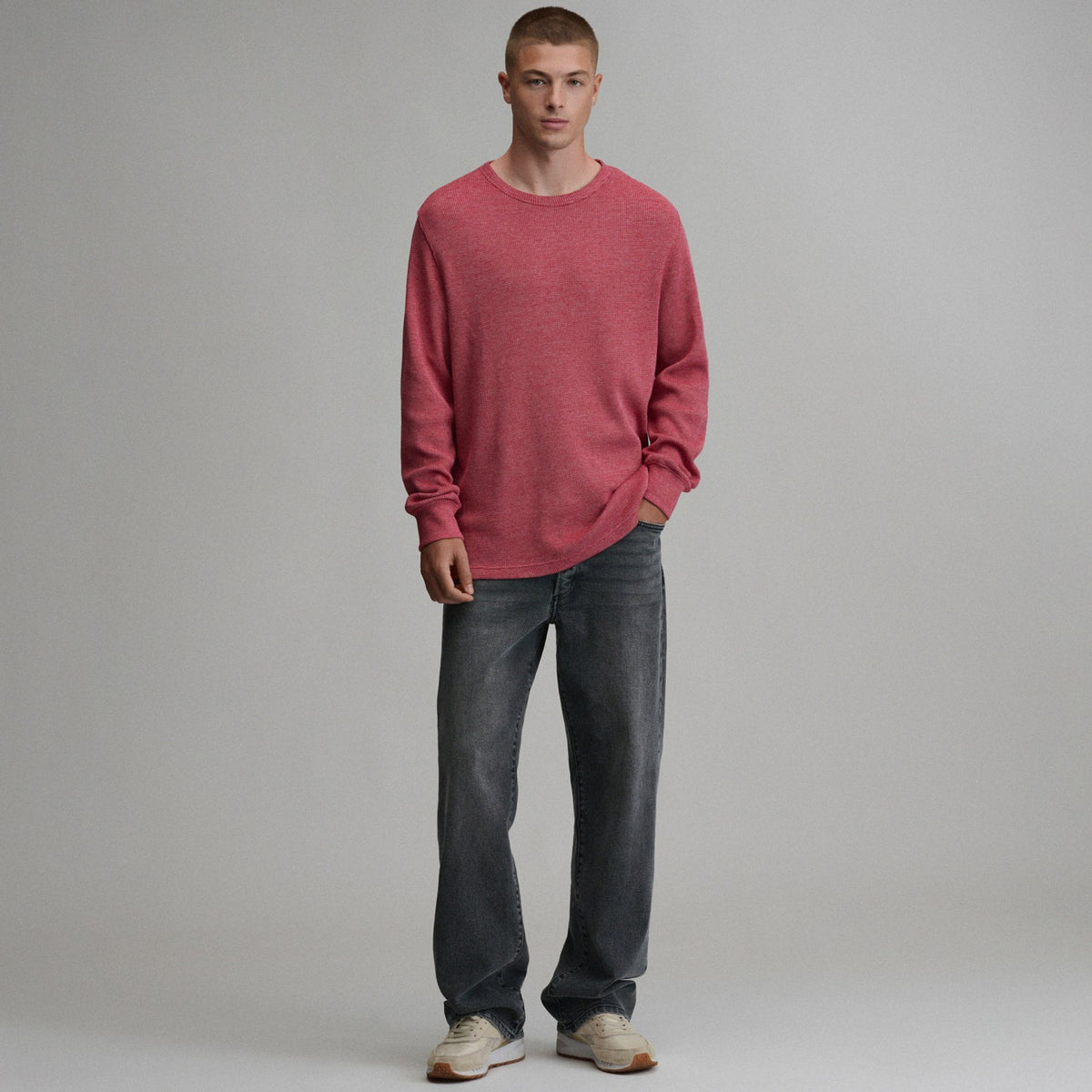 Men's Plaited Waffle Thermal Crew | Eddie Bauer