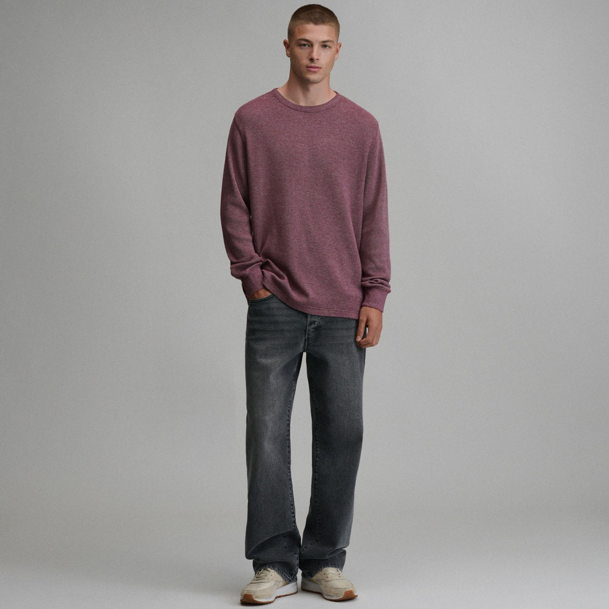Men's Plaited Waffle Thermal Crew | Eddie Bauer