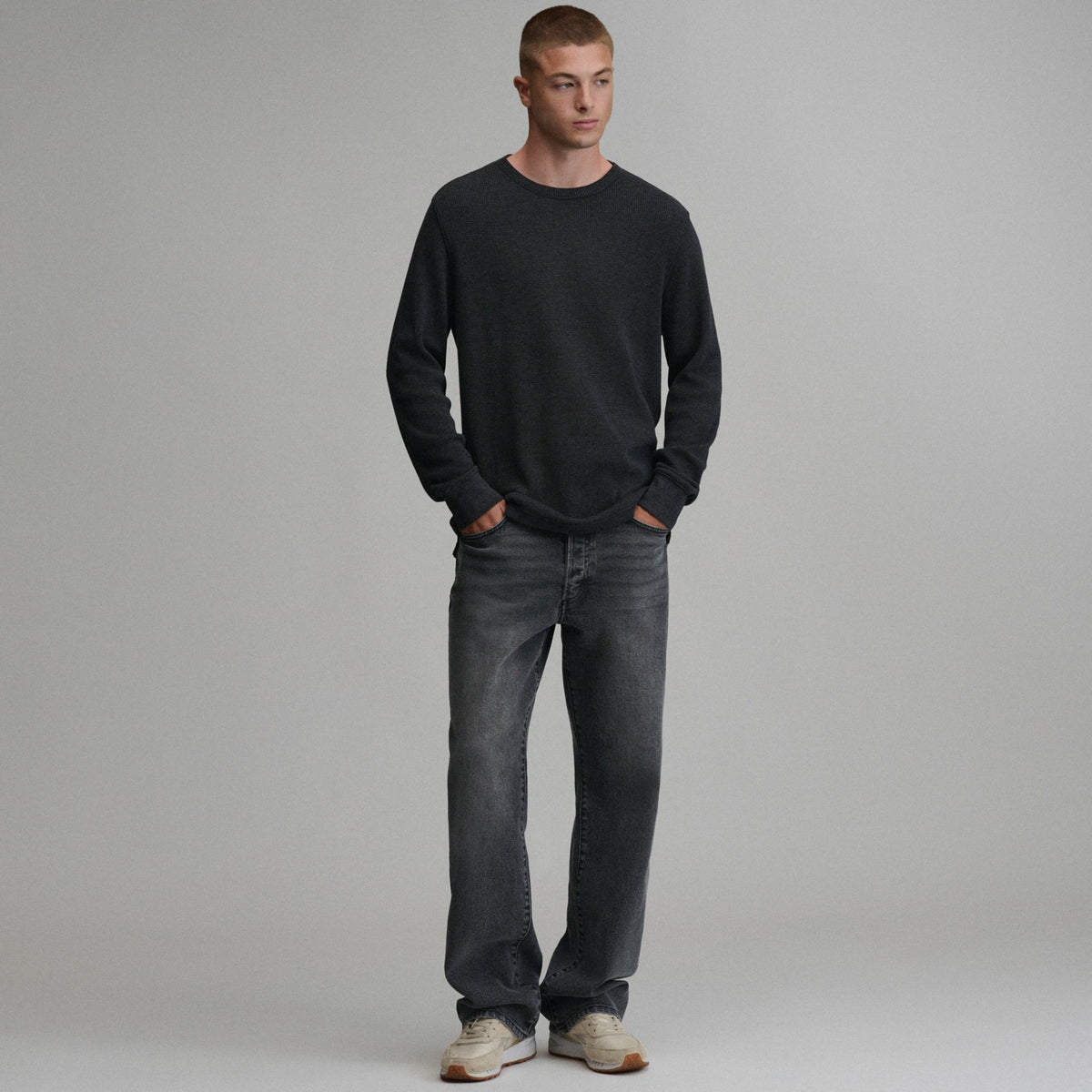 Men's Plaited Waffle Thermal Crew | Eddie Bauer