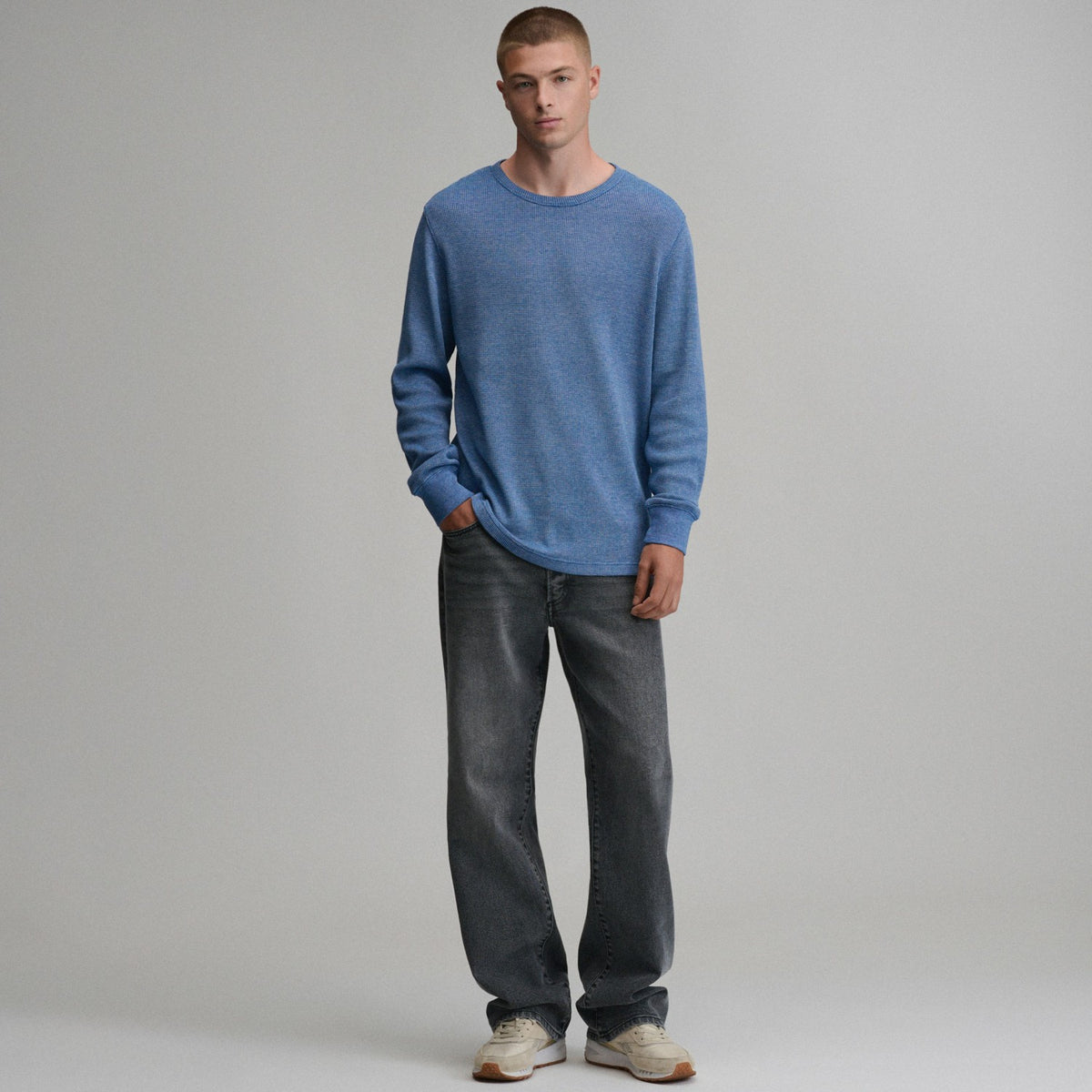 Men's Plaited Waffle Thermal Crew | Eddie Bauer