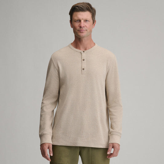 Men's Birds Eye Long-Sleeve Thermal Henley | Eddie Bauer