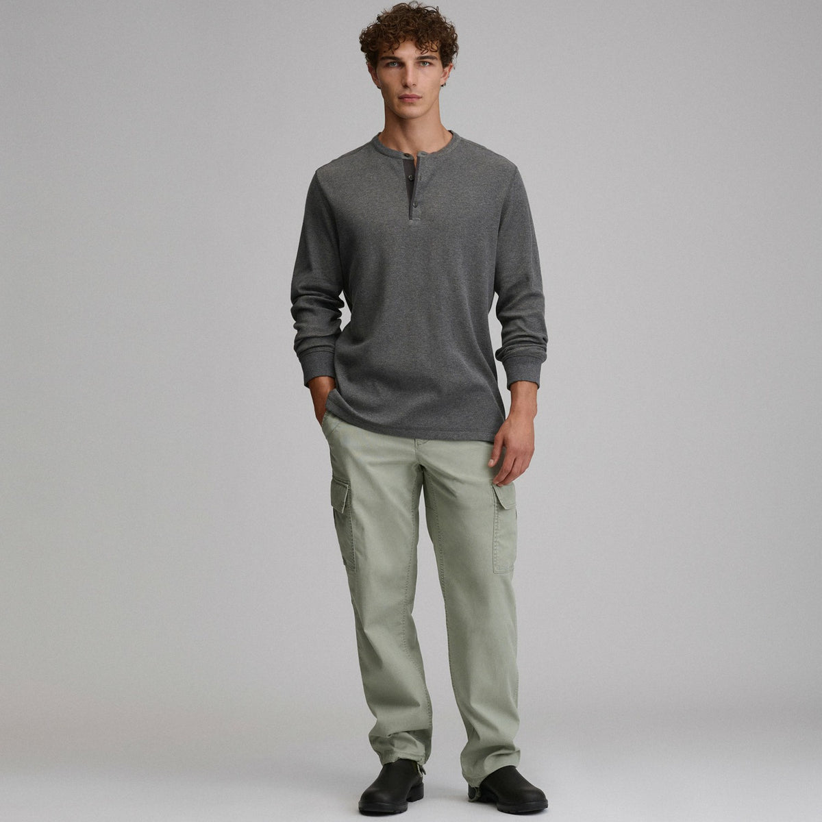 Men's Birds Eye Long-Sleeve Thermal Henley | Eddie Bauer