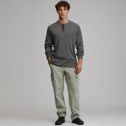Men's Birds Eye Long-Sleeve Thermal Henley | Eddie Bauer