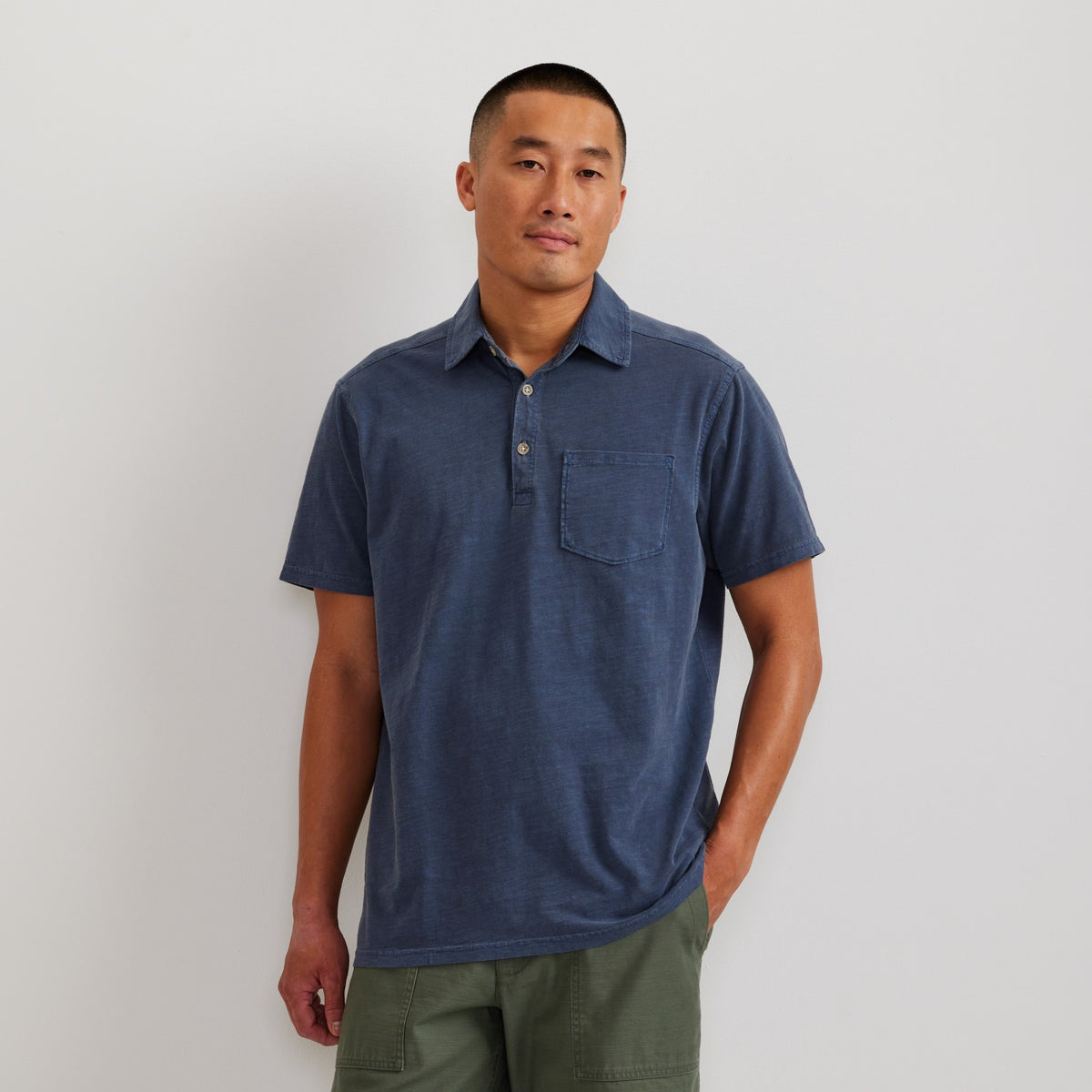Men's SS Sunwashed Cotton Pocket Polo | Eddie Bauer