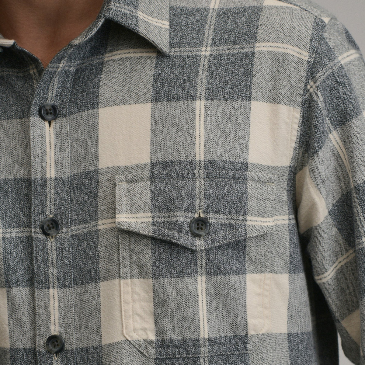 Men's Long-Sleeve Eddie's Cabin Shirt - Jaspe Flannel | Eddie Bauer