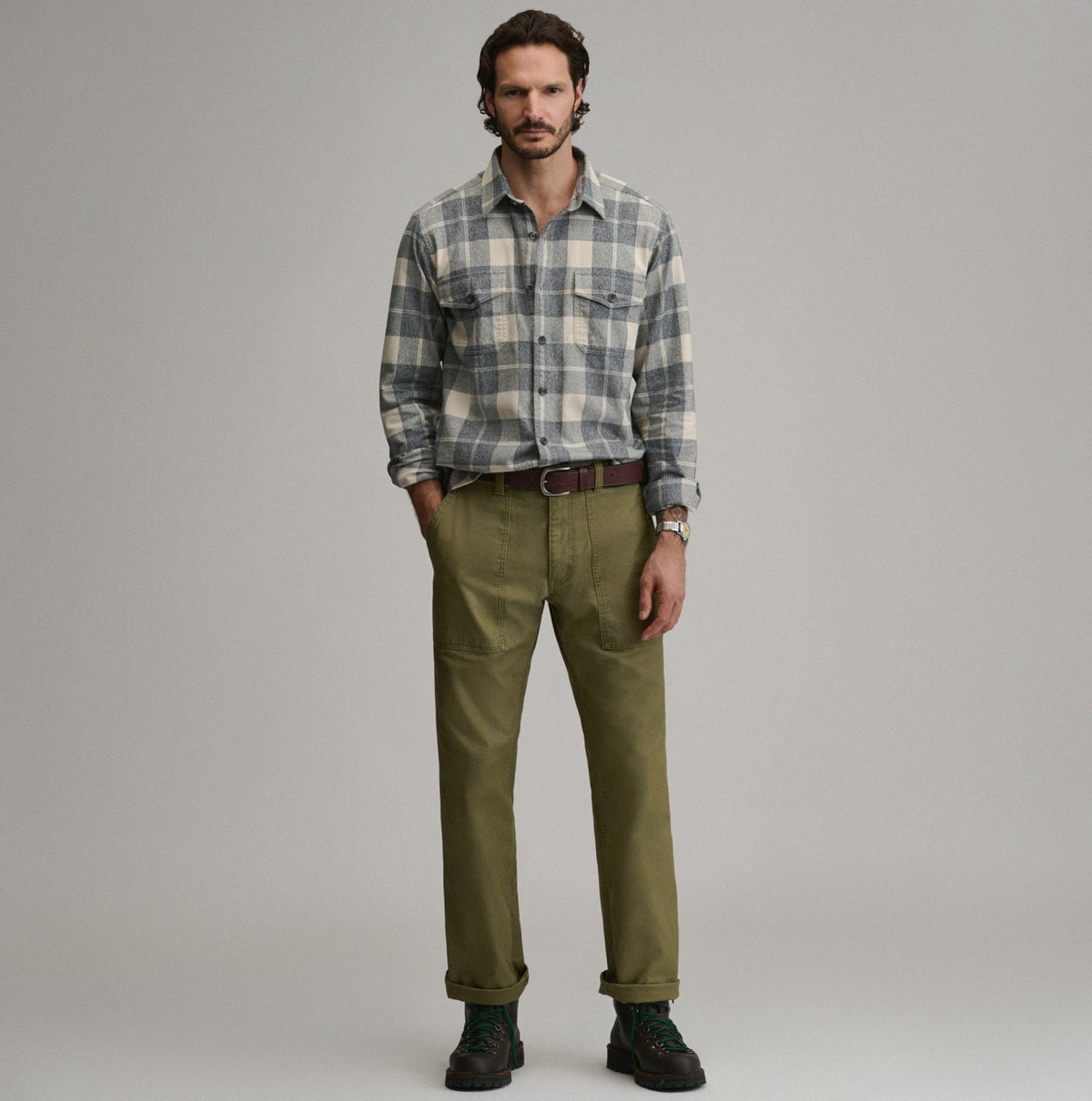 Men's Long-Sleeve Eddie's Cabin Shirt - Jaspe Flannel | Eddie Bauer