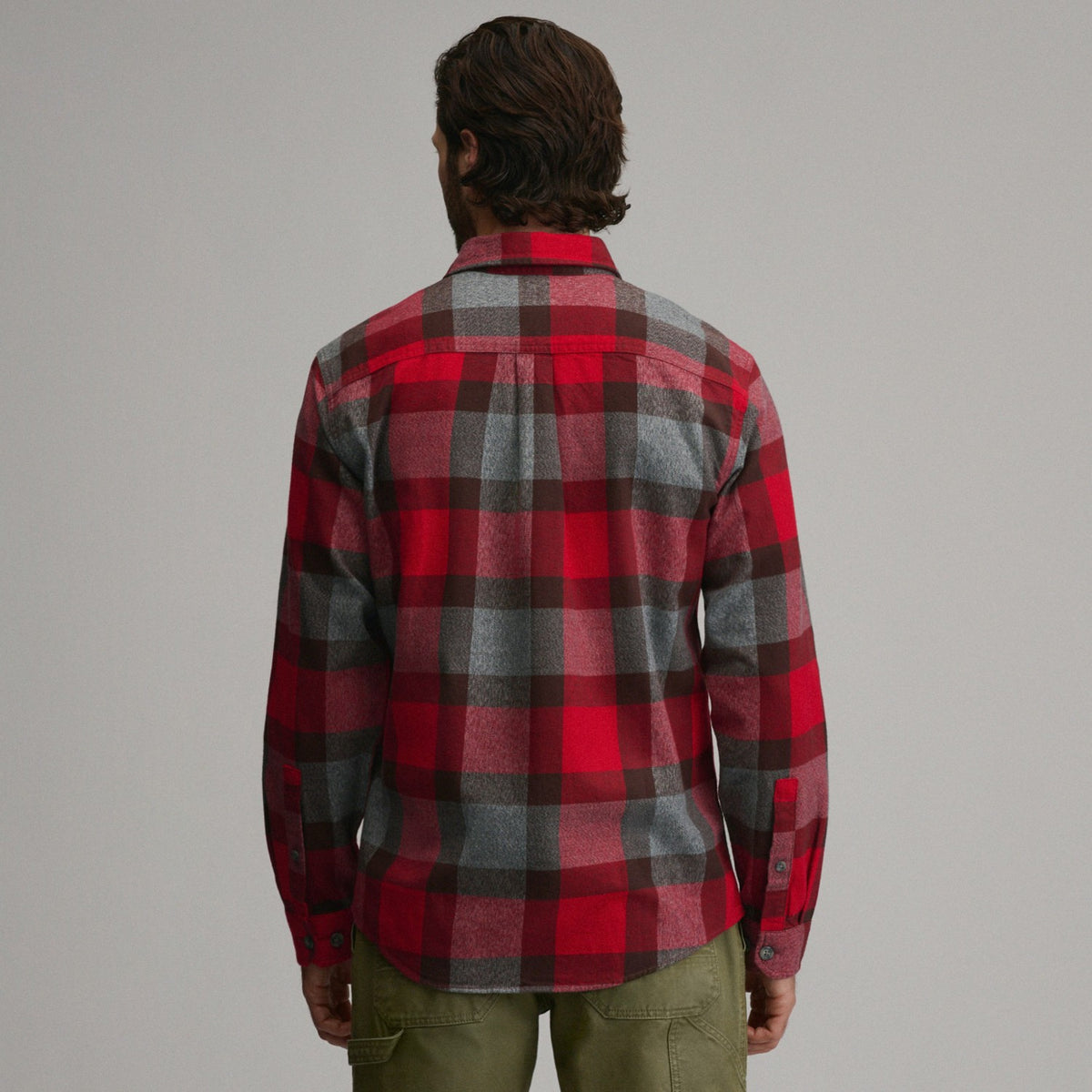 Men's Long-Sleeve Eddie's Cabin Shirt - Jaspe Flannel | Eddie Bauer