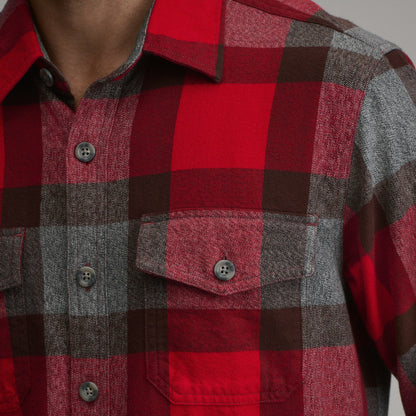 Men's Long-Sleeve Eddie's Cabin Shirt - Jaspe Flannel | Eddie Bauer