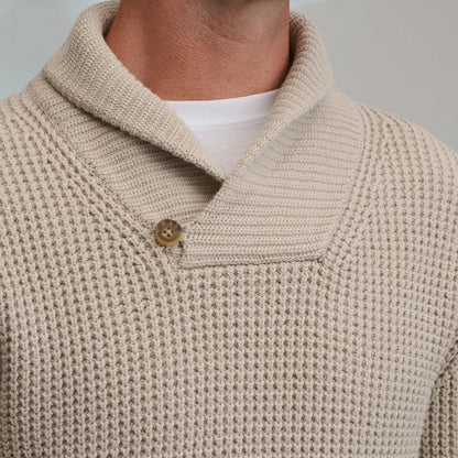 Men's Holiday Festive Shawl-Neck Sweater | Eddie Bauer