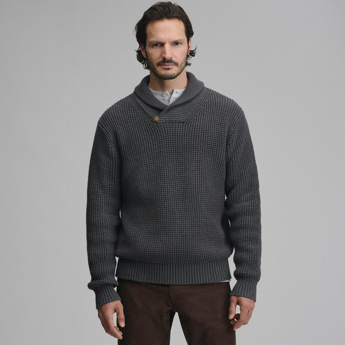Men's Holiday Festive Shawl-Neck Sweater | Eddie Bauer