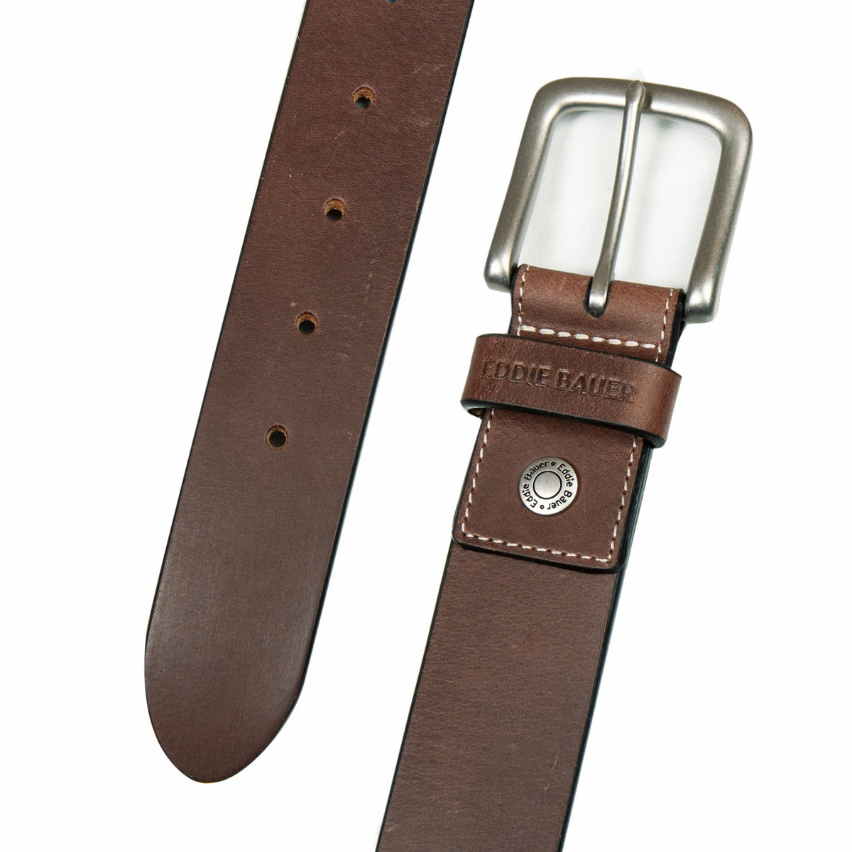 Men's Bridle Leather Belt with Nickel Finish Buckle | Eddie Bauer