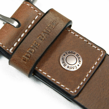 Men's Bridle Leather Belt with Nickel Finish Buckle | Eddie Bauer