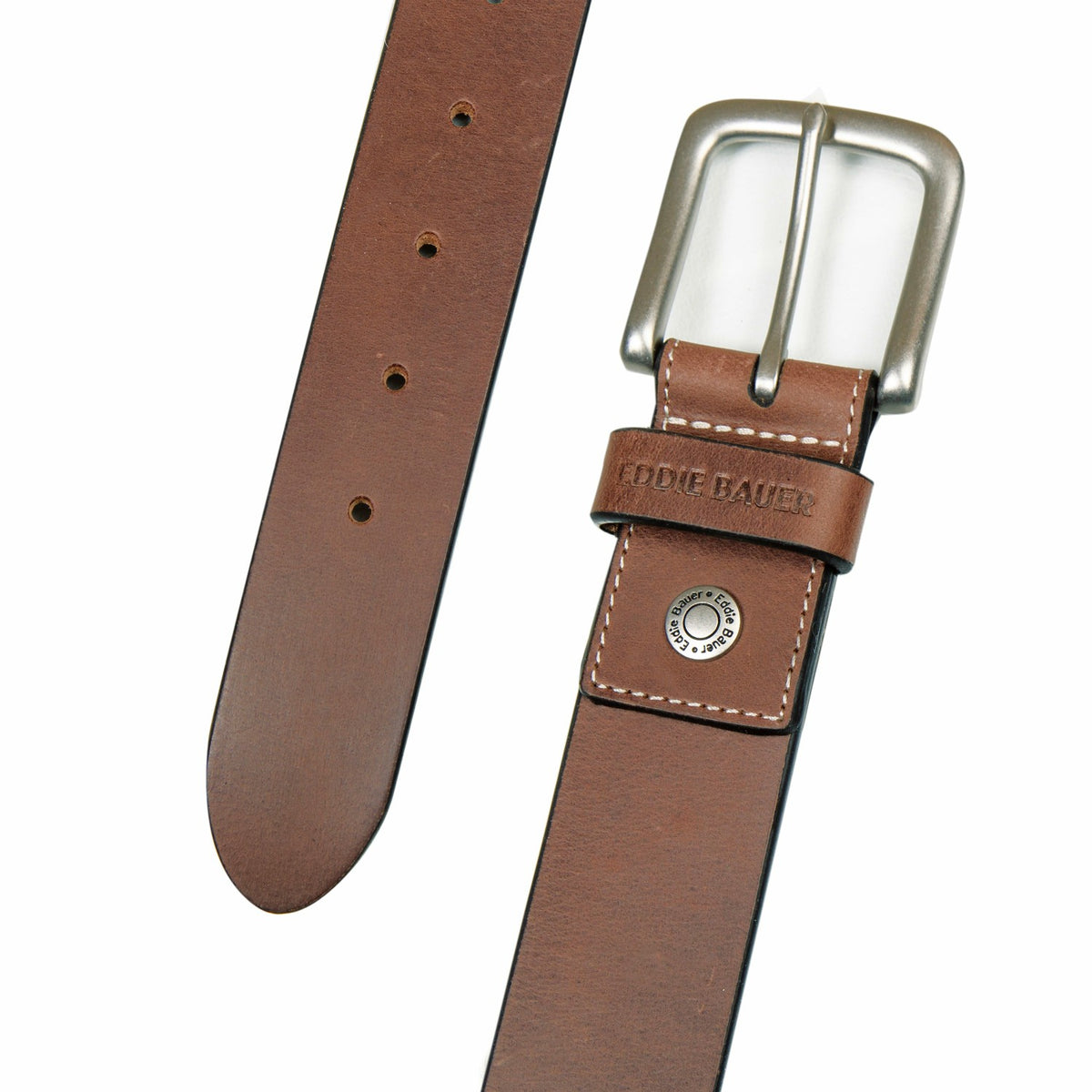 Men's Bridle Leather Belt with Nickel Finish Buckle | Eddie Bauer