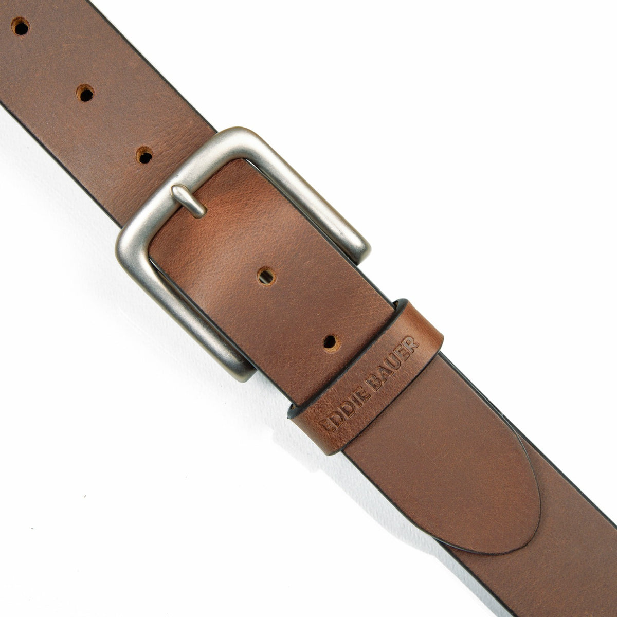 Men's Bridle Leather Belt with Nickel Finish Buckle | Eddie Bauer