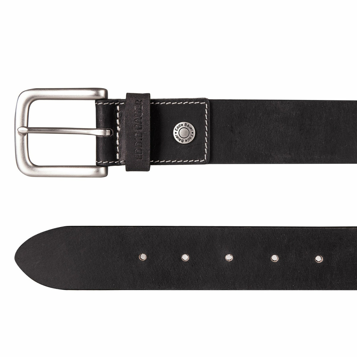 Men's Bridle Leather Belt with Nickel Finish Buckle | Eddie Bauer