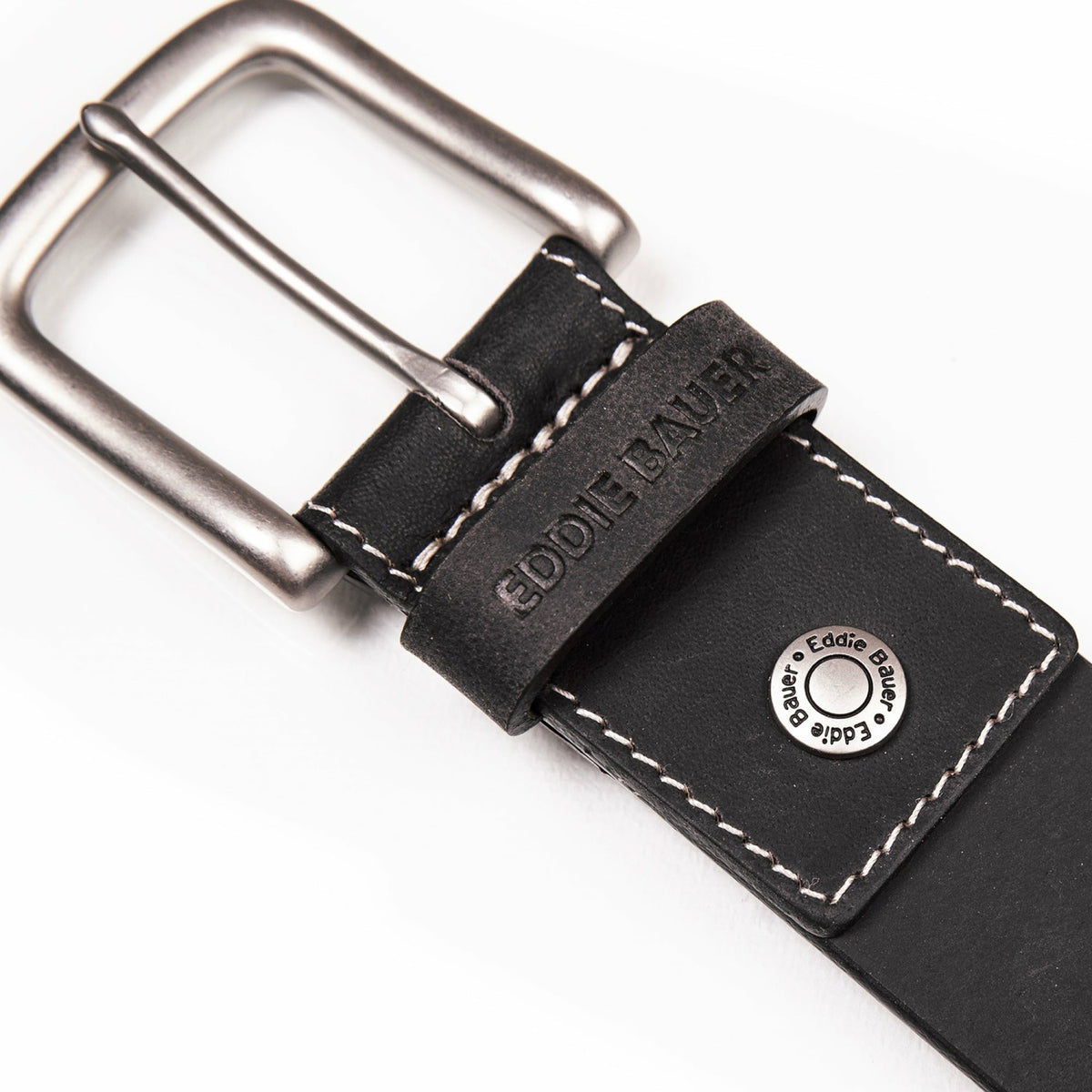Men's Bridle Leather Belt with Nickel Finish Buckle | Eddie Bauer
