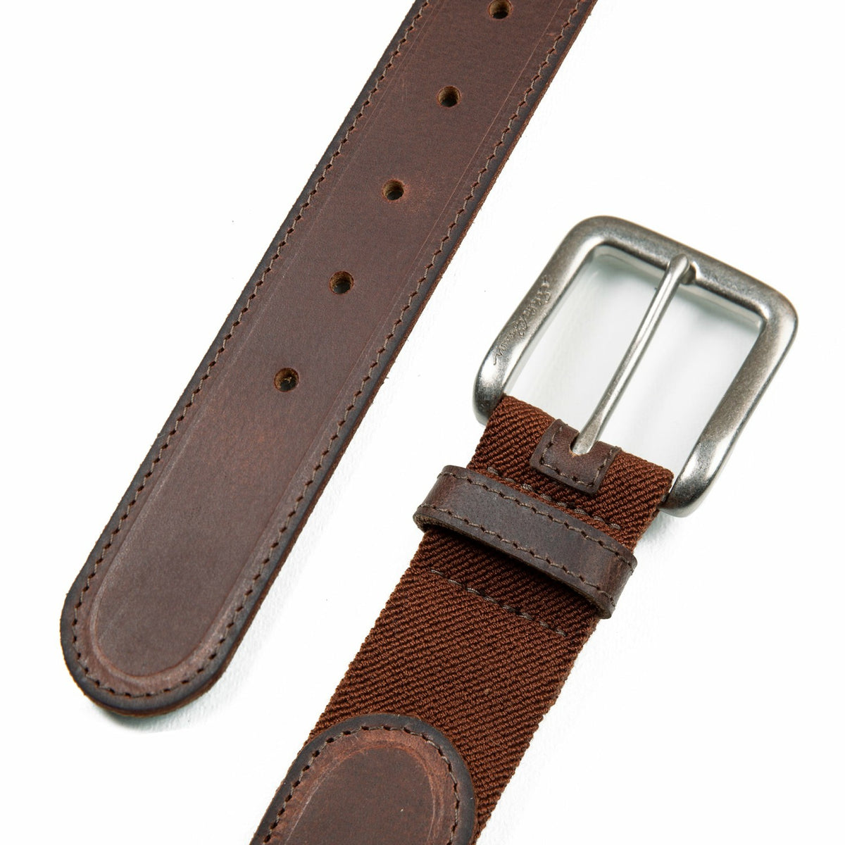 Men's Rugged Leather Belt with Stretch Tab | Eddie Bauer
