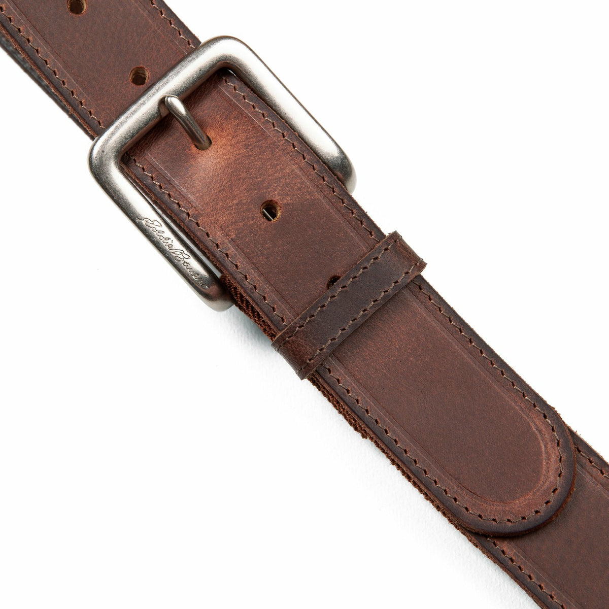 Men's Rugged Leather Belt with Stretch Tab | Eddie Bauer