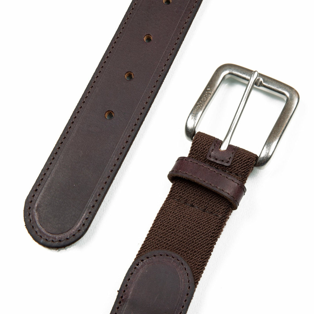 Men's Rugged Leather Belt with Stretch Tab | Eddie Bauer
