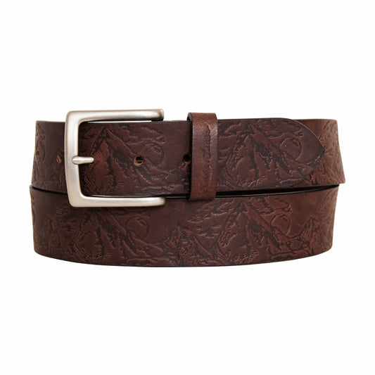 Men's Debossed Live Your Adventure Leather Belt | Eddie Bauer