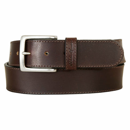 Men's Rugged Leather Belt with Stretch Tab and Sasquatch Design | Eddie Bauer