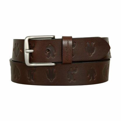 Men's Embossed Sasquatch Harness Leather Belt | Eddie Bauer
