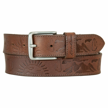 Men's Debossed Logo Leather Belt | Eddie Bauer
