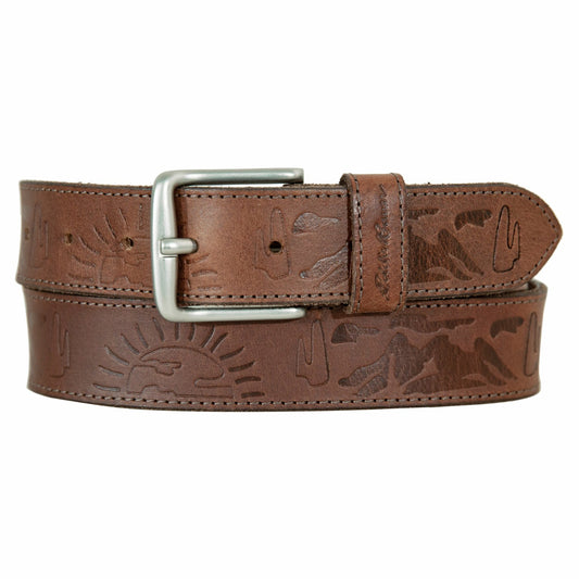 Men's Debossed Logo Leather Belt | Eddie Bauer