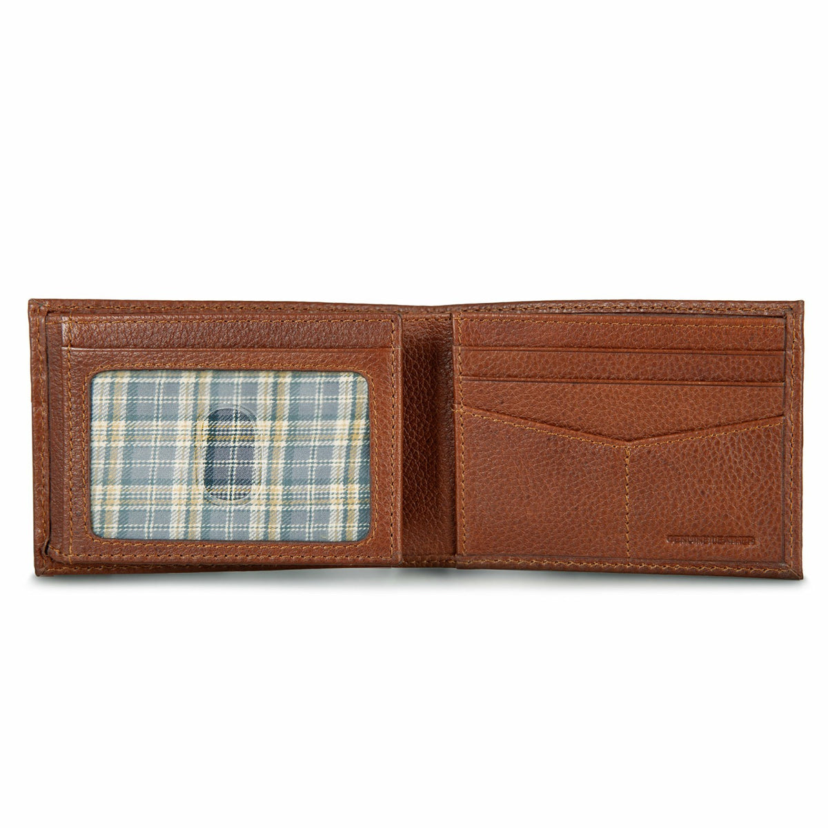 EB Signature Logo Leather Flip ID Bifold Wallet | Eddie Bauer