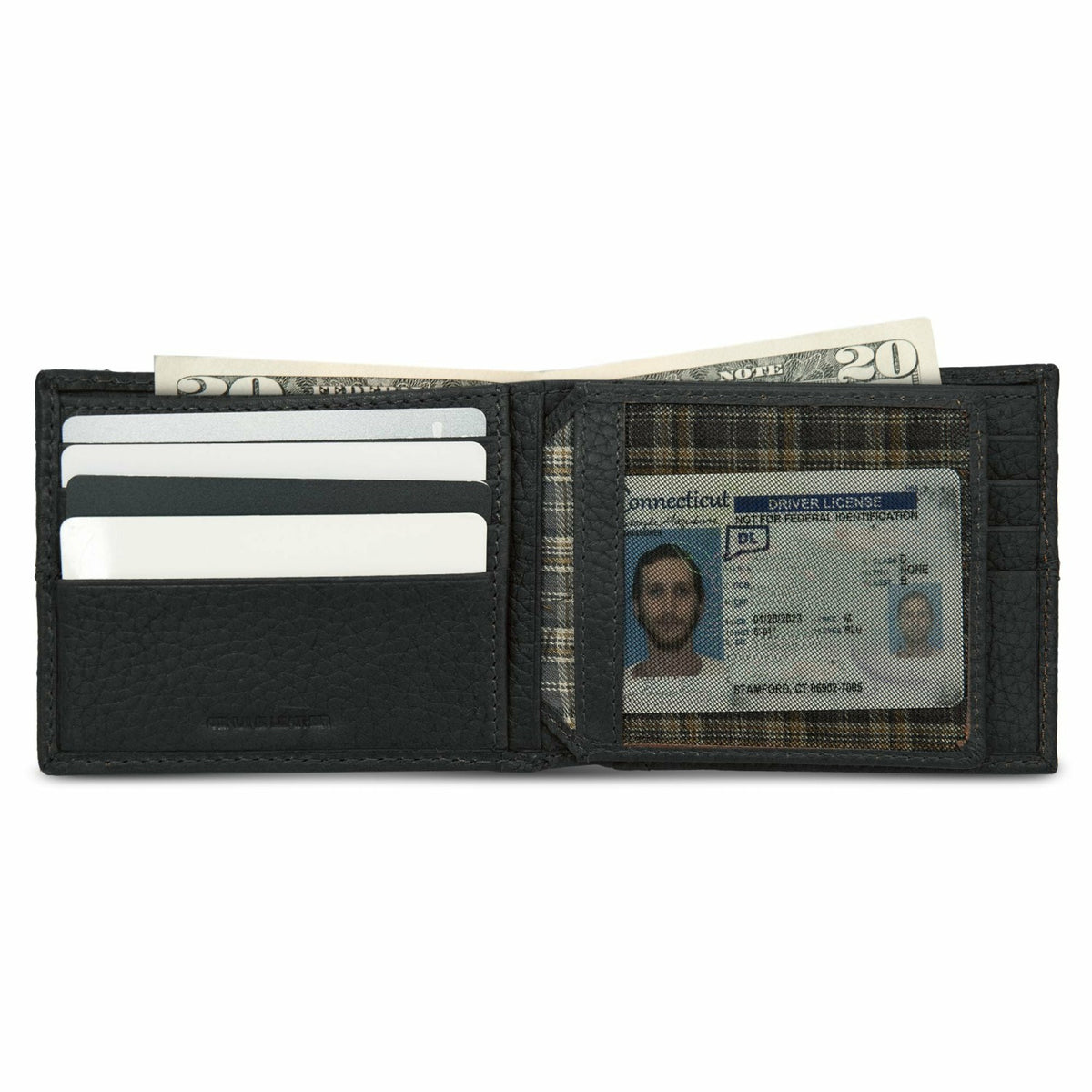 EXTRA CAPACITY RUGGED LEATHER BIFOLD WITH FLIP ID | Eddie Bauer