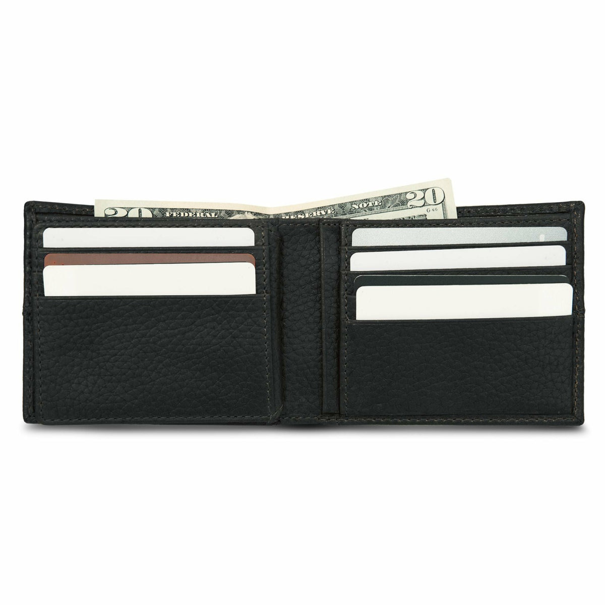 EXTRA CAPACITY RUGGED LEATHER BIFOLD WITH FLIP ID | Eddie Bauer