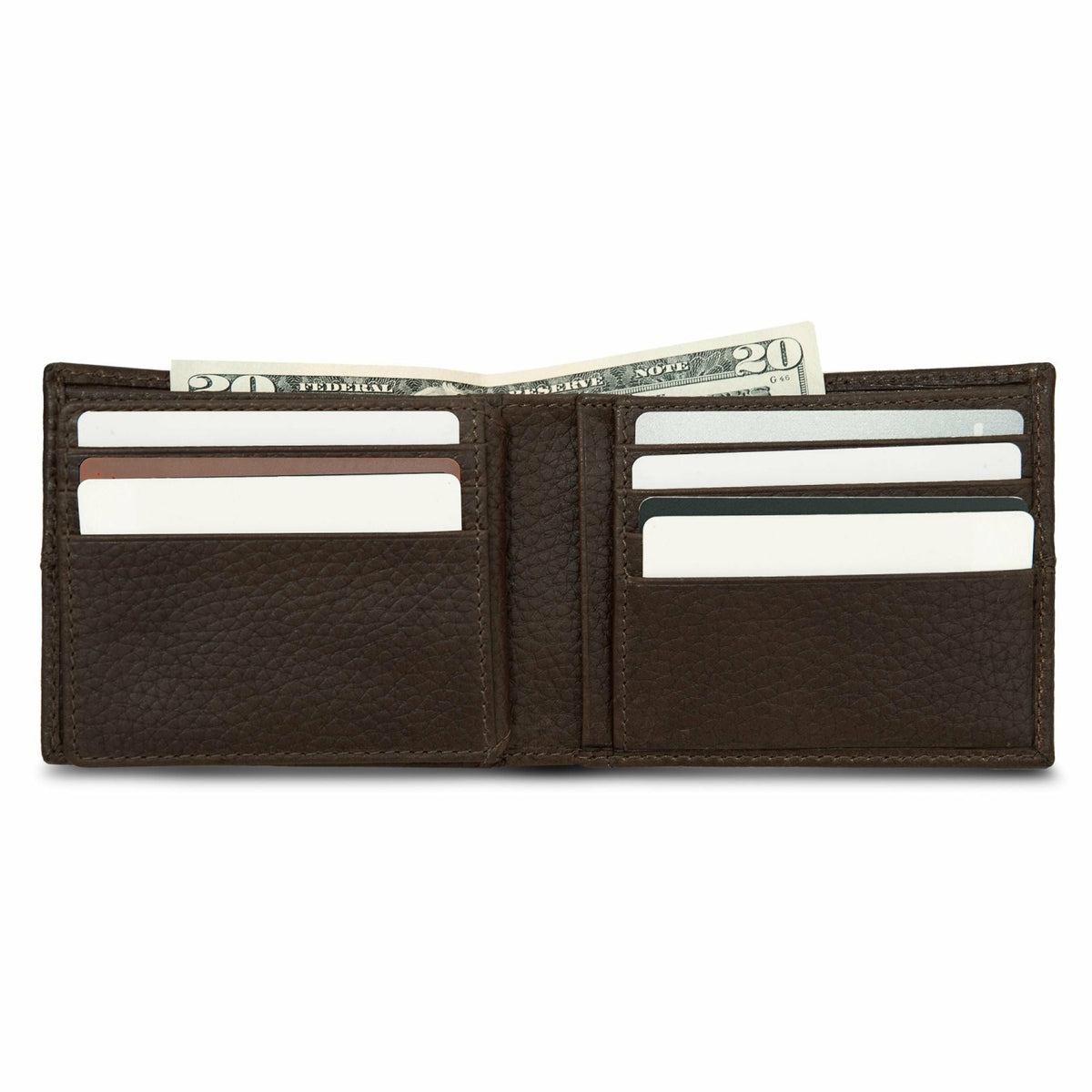 EXTRA CAPACITY RUGGED LEATHER BIFOLD WITH FLIP ID | Eddie Bauer