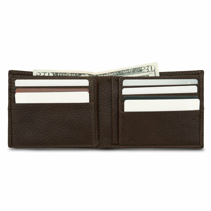 EXTRA CAPACITY RUGGED LEATHER BIFOLD WITH FLIP ID | Eddie Bauer