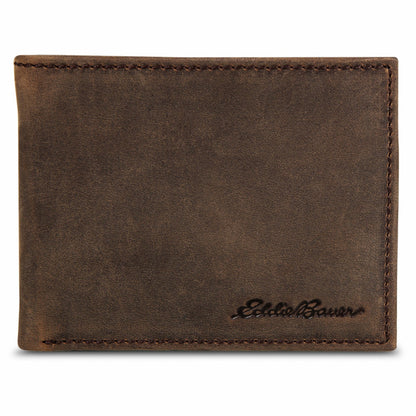 Leather Removable Passcase Wallet with Embossed Sasquatch | Eddie Bauer