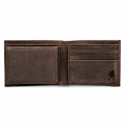 Leather Removable Passcase Wallet with Embossed Sasquatch | Eddie Bauer
