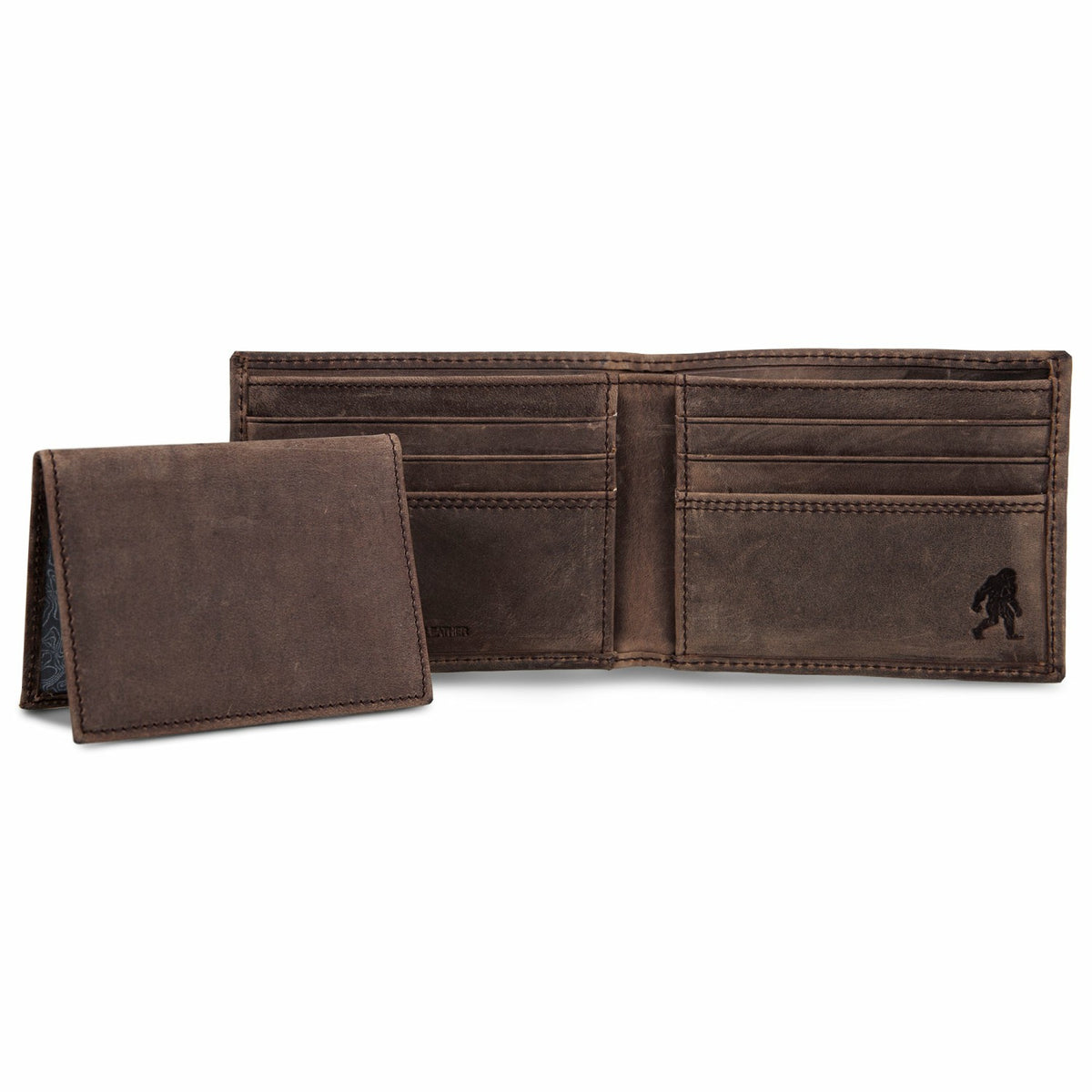 Leather Removable Passcase Wallet with Embossed Sasquatch | Eddie Bauer