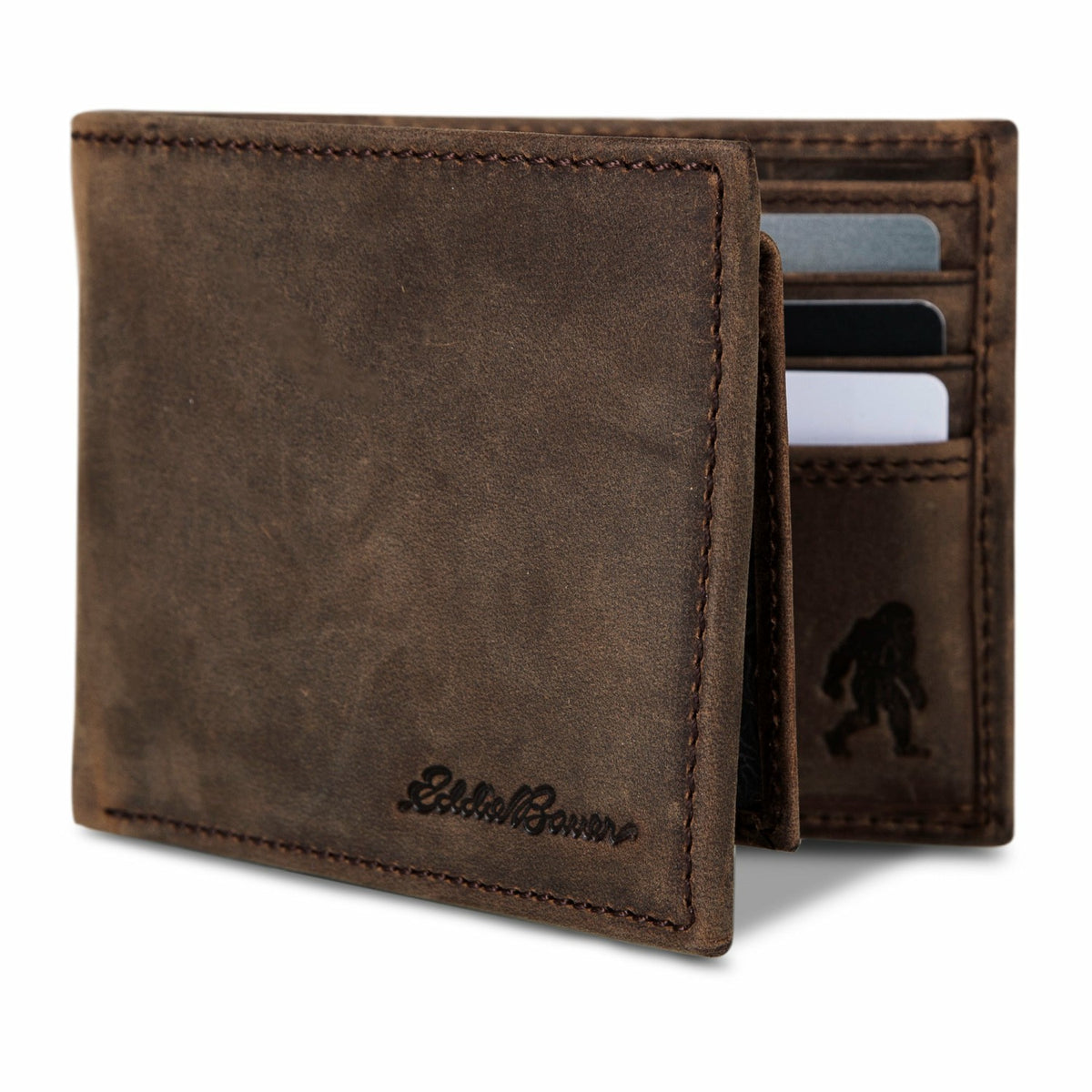 Leather Removable Passcase Wallet with Embossed Sasquatch | Eddie Bauer