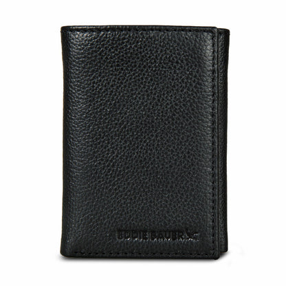 EB Signature Logo Leather Trifold Wallet | Eddie Bauer